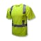 Radians T-Shirt, Type R Class 2, R, Birdseye Mesh, Hi-Vis Green, 2X ST11-2PGS-2X - alternate 1