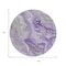 Homeroots 8' Purple And Ivory Round Abstract Washable Indoor Outdoor Area Rug 617604 - alternate 3