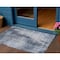 Homeroots 3' X 5' Navy Blue And Sky Blue Abstract Washable Indoor Outdoor Area Rug 587290 - alternate 1