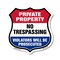 Signmission Private Property Shield Sign No Trespass, 12 Inch X 12 Inch, Plastic Sign SHI-P-12-453 - alternate 1