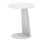 Homeroots 16" White Aluminum Rounded Outdoor Side Table 556544 - alternate 4