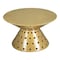 Homeroots 30" Gold Iron Round Pedestal Coffee Table 565061 - alternate 5