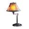 Homeroots 18" Gray Metal Candlestick Table Lamp With Amber Empire Shade 524678 - alternate 2