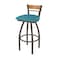 Holland Bar Stool Co Revelle 30in Swivel Bar Stool with Bronze Finish, Medium Back and Graph Tidal Seat 881 - alternate 1
