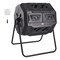 Vevor Compost Bin 43 Gal Dual-Chamber Composter Tumbler Rotating Sliding Doors XDB-436B2 - alternate 1