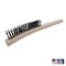 Gornell Brush Large Scratch Brush - Wood Handle, Black Tempered Wire, 3-Row 193 - alternate 2
