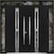 Vdomdoors Metal Double Doors Deux 1755 Black Enamel Opaque Black Glass 2 Sidelights and Top Transom Entry Mod DEUX1755DEXD-BLK-W16+72+16xH96+14-LH-O - alternate 1