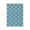 Homeroots 3' X 5' Teal Blue And Ivory Geometric Washable Indoor Outdoor Area Rug 594743 - alternate 7