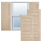 Ekena Millwork Rustic Two Equal Louver Sandblasted Faux Wood Shutters (Per Pair), Primed Tan, 18"W x 76"H SHULV18X76SDPR - alternate 1