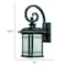 Homeroots XL Matte Black Frosted Linen Glass Lantern Wall Light 398628 - alternate 2