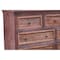 Homeroots 64" Brown Distressed Solid and Reclaimed Wood Seven Drawer Double Dresser 554673 - alternate 4