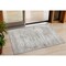 Homeroots 3' X 5' Silver And Gray Floral Washable Indoor Outdoor Area Rug 631023 - alternate 1