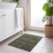 Homeroots 2' X 3' Moss Green and Gray Floral Washable Non Skid Indoor Outdoor Area Rug 564374 - alternate 4