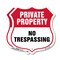 Signmission Private Property Shield Sign No Trespass, 12 inch X 12 inch, Plastic Sign, 2PK SHI-P-2PACK-12-454 - alternate 1
