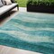 Homeroots 5' X 8' Teal Blue And Aqua Abstract Washable Indoor Outdoor Area Rug 604996 - alternate 1