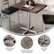 Flash Furniture Bennett 24 in x 30 in Solid Wood Indoor Tabletop in Dark Brown with 22 in x 22 in Dining Height GSF-REC2430-DKBRN-T2222S-GG - alternate 4