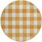 Homeroots 8' Orange And Beige Round Plaid Washable Indoor Outdoor Area Rug 595417 - alternate 4