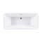 Kingston Brass 71-Inch Acrylic Oval Rectangular Double Ended Pedestal Tub with Drain, No Faucet Drillings VTSQ713224C423 - alternate 1
