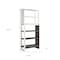 Homeroots 69" Cream Wood Five Tier Etagere Bookcase 630387 - alternate 3