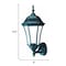 Homeroots Matte Black Carousel Lantern Wall Light 398566 - alternate 3