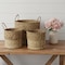 Homeroots Set of Three Brown Wicker Basket, 3PK 392157 - alternate 7