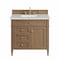 James Martin Vanities Brittany 36" Single Vanity, Pecan w/ 3 CM Ethereal Noctis Silestone Top 655-V36-PCN-3ENC - alternate 1