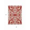 Homeroots 5' X 8' Red And Ivory Damask Washable Indoor Outdoor Area Rug 614456 - alternate 5