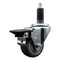 Service Caster 3'' Thermoplastic Rubber Swivel 1-1/8'' Expanding Stem Caster with Brake SCC-EX20S314-TPRB-PLB-118 - alternate 1