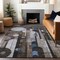 Homeroots 10' X 14' Brown Gray And Blue Geometric Washable Indoor Outdoor Area Rug 604499 - alternate 5