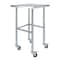 Amgood 24in D x 24in L Stainless Steel Open Base Table, 3in Casters AMG WT-2424-RCB-WHEELS-Z - alternate 1