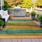 Homeroots 3' X 5' Green Teal Blue And Copper Striped Washable Indoor Outdoor Area Rug 631209 - alternate 7
