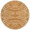 Homeroots 8' Copper And Tan Round Animal Print Washable Indoor Outdoor Area Rug 600644 - alternate 7