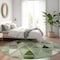 Homeroots 8' Green And Fern Green Round Geometric Washable Indoor Outdoor Area Rug 583012 - alternate 5