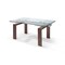 Homeroots 63" Clear and Brown Glass Self-Storing Leaf Dining Table 372065 - alternate 3