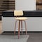 Armen Living Pico 26in Swivel Walnut Wood Counter Stool in Cream Faux Leather with Chrome LCPIBAWACR26 - alternate 6