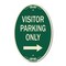 Signmission Reserved Parking Sign Visitor Parking Only W, 12 In X 18 In Architectural, Heavy Gauge Aluminum A-OV-G-1218-23020 - alternate 1