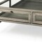 Homeroots 42" Gray and Black Glass and Metal Square Coffee Table With Shelf 393171 - alternate 2