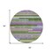 Homeroots 8' Moss Green Olive Green And Purple Round Striped Washable Indoor Outdoor Area Rug 613268 - alternate 3