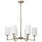 Nuvo Liam, 6 Light Chandelier, Burnished Brass, White Opal Glass 60/8206 - alternate 3