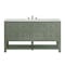 James Martin Vanities Breckenridge 60 in. Single Vanity, Smokey Celadon, w/ 3 CM Ethereal Noctis Quartz Top 330-V60S-SC-3ENC - alternate 1