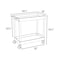 Luxor Cart, (2) Flat Shelves, 18"x32", High Density Polyethylene (Shelf)/Polyvinyl Chloride (Leg), 18" W EC22HD-G - alternate 4