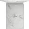Homeroots 16" White Marble and Wood Round Pedestal End Table 554639 - alternate 2