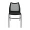 Flash Furniture HERCULES Black Stack Chair with Air-Vent Back, Non-Sled Base and Black Powder Coated Metal Frame RUT-NC498-BK-GG - alternate 3
