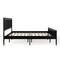 Martha Stewart Jax King Size Solid Wood Platform Bed w/Rattan Headboard and Footboard, No Box Spring Required, Blk MG-090022-K-BK-MS - alternate 4