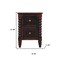Homeroots 22" Brown Solid Wood Two Drawer Nightstand 701742 - alternate 5