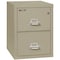 Fireking 2 Drawer, 1 Hr Fire & impact rated, 25" depth Legal Pewter 2-2125-CPE - alternate 1