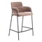 Homeroots Set of Two 26" Brown and Black Faux Shearling and Steel Counter Height Bar Chairs, 2PK 564993 - alternate 5