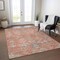 Homeroots 9' X 12' Coral Charcoal And Gray Floral Washable Indoor Outdoor Area Rug 605471 - alternate 4