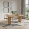 Homeroots 67" Natural Solid Wood Double Pedestal Base Oval Dining Table 721151 - alternate 3