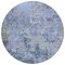 Homeroots 8' Blue And Dark Gray Round Abstract Washable Indoor Outdoor Area Rug 605538 - alternate 5